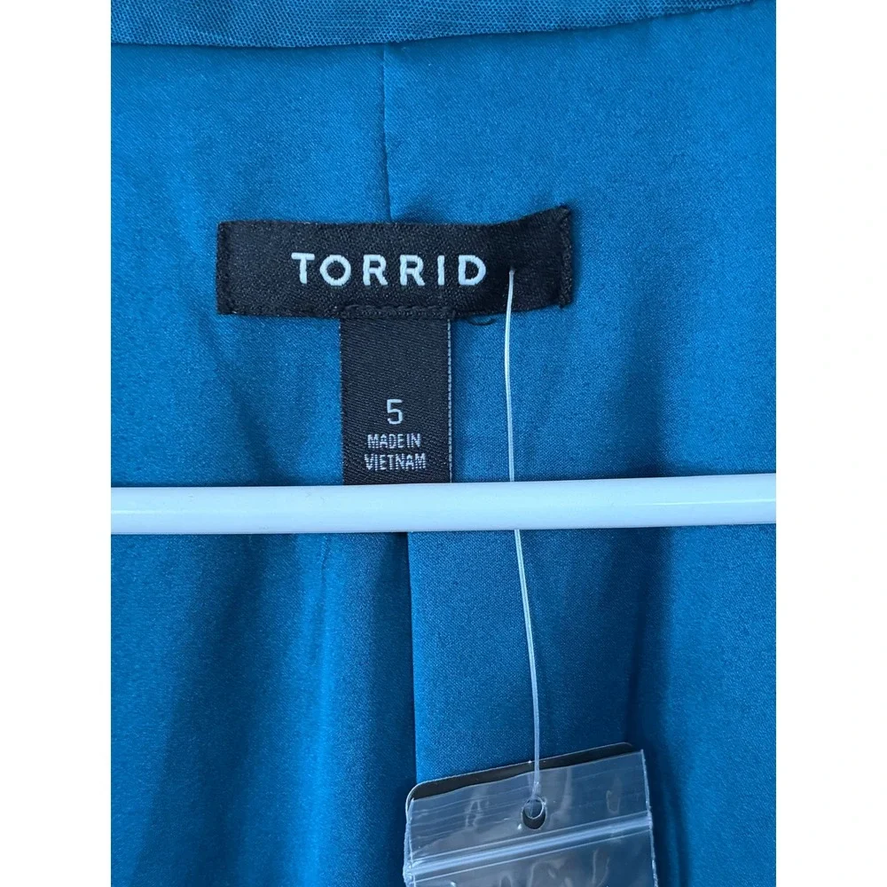 Torrid Studio Linen Blazer Legion‎ Blue Size 5 (5X) Lightweight